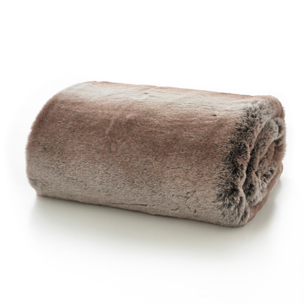 Ashbourne Ultrasoft Faux Fur Throw | 130cm x 180cm | Brown