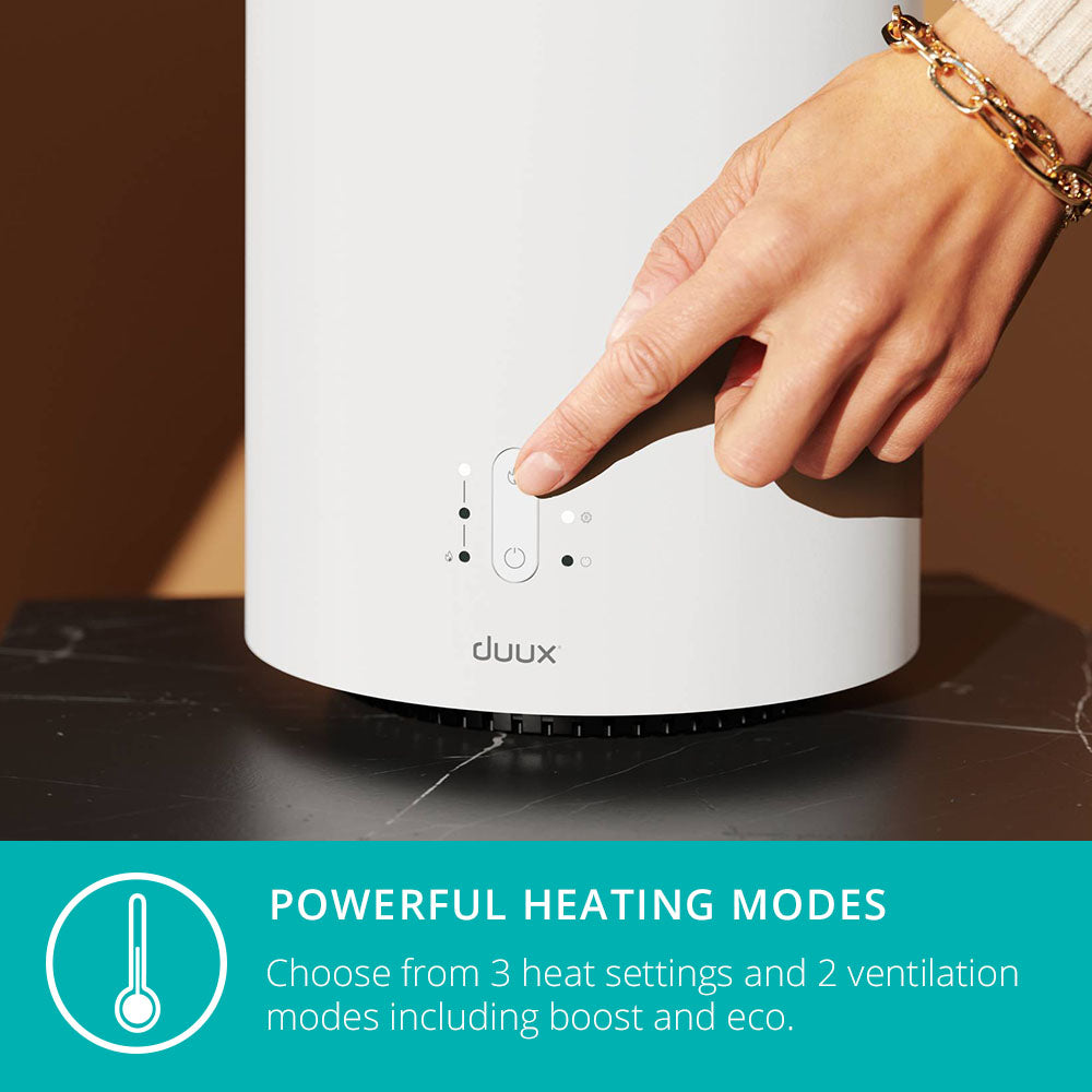 Threesixty 2 Smart Ceramic Fan Heater, 1800w Heating Power | White