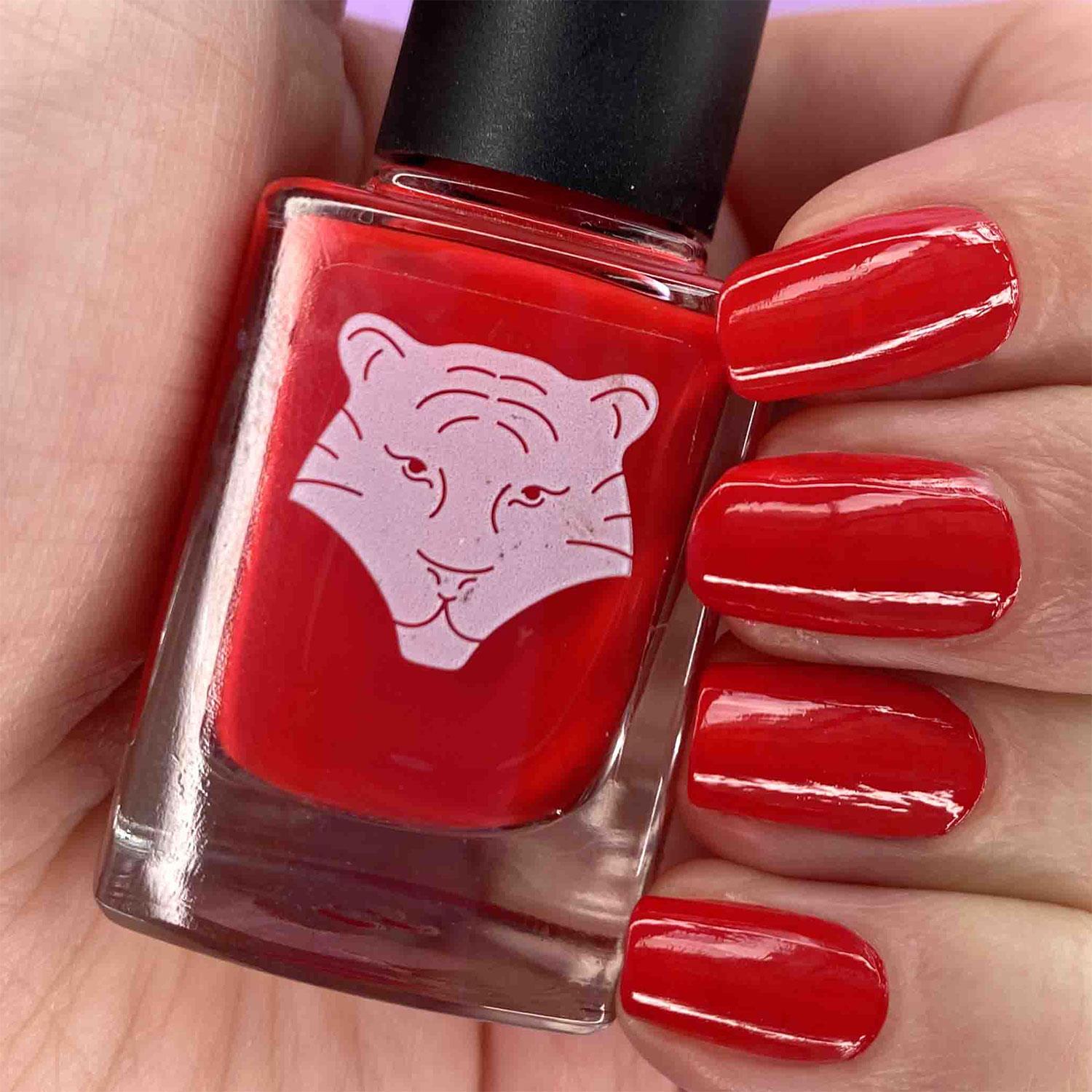 Vegan & Natural Nail Polish Long-lasting Shine, 298 Red