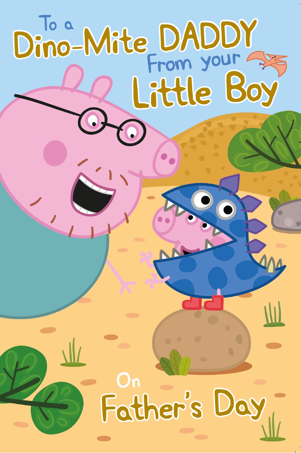Peppa Pig Father's Day Card 'from Your Little Boy' Official Product