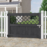 120cm W X 90/120cm H Rhombus Garden Wood Fence Gate | 90cm