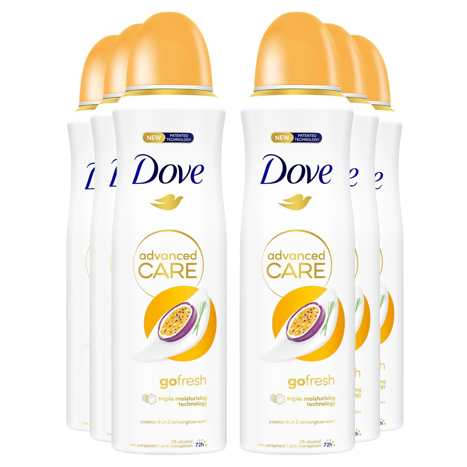 Advanced Care Antiperspirant Deodorant Passion Fruit & Lemongrass, 6x 200ml