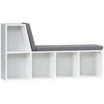 2 Tier Bookcase With Removable Cushions Storage Cabinet