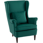 Wingback Chair, Modern Accent Chair For Living Room Bedroom | Green