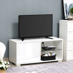 High Gloss Tv Stand Cabinet Shelves White