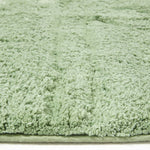 Cotton Tufted Rug Union Jack Plain Embossed Mat | 150cm x 95cm | Sage Green