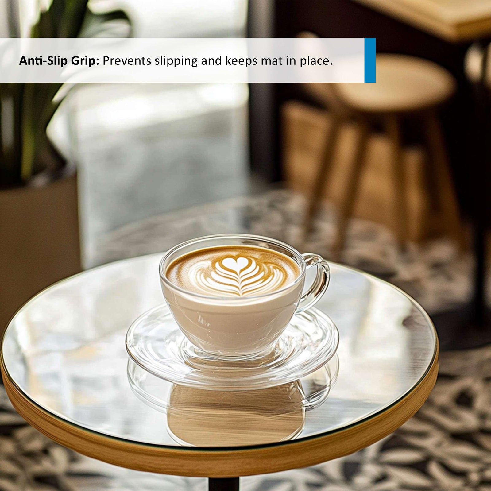 Pvc Round Table Protector Mat - Transparent | 105cm | Clear