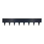 Metal Garden Border Edging 1m Panels – 20cm High, Set Of 5 With Pegs | Anthracite Grey