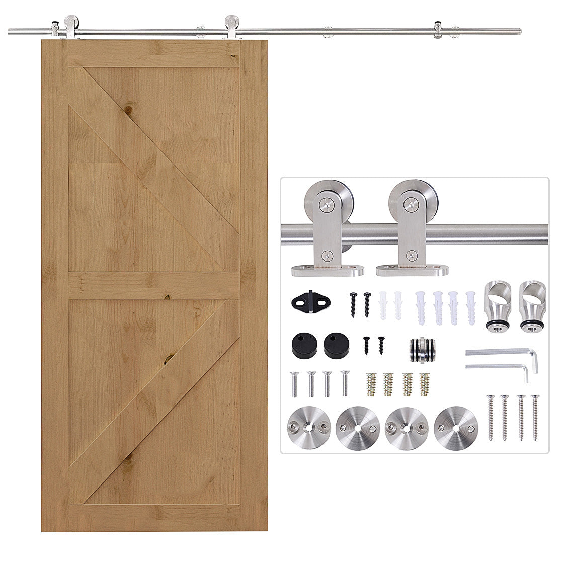 Modern Sliding Barn Door Closet Hardware Track Kit