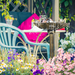81cm Tall Bird Bath W/ 2 Decorative Birds For Garden | Bronze