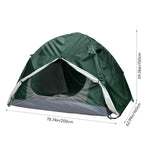 2-person Camping Tent, All-season Outdoor Tent With Aluminium Poles, Mesh Ventilation, Dual Doors, And Groundsheet | Dark Green
