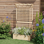 Wooden Trellis Planter With Drain Holes | Yellow
