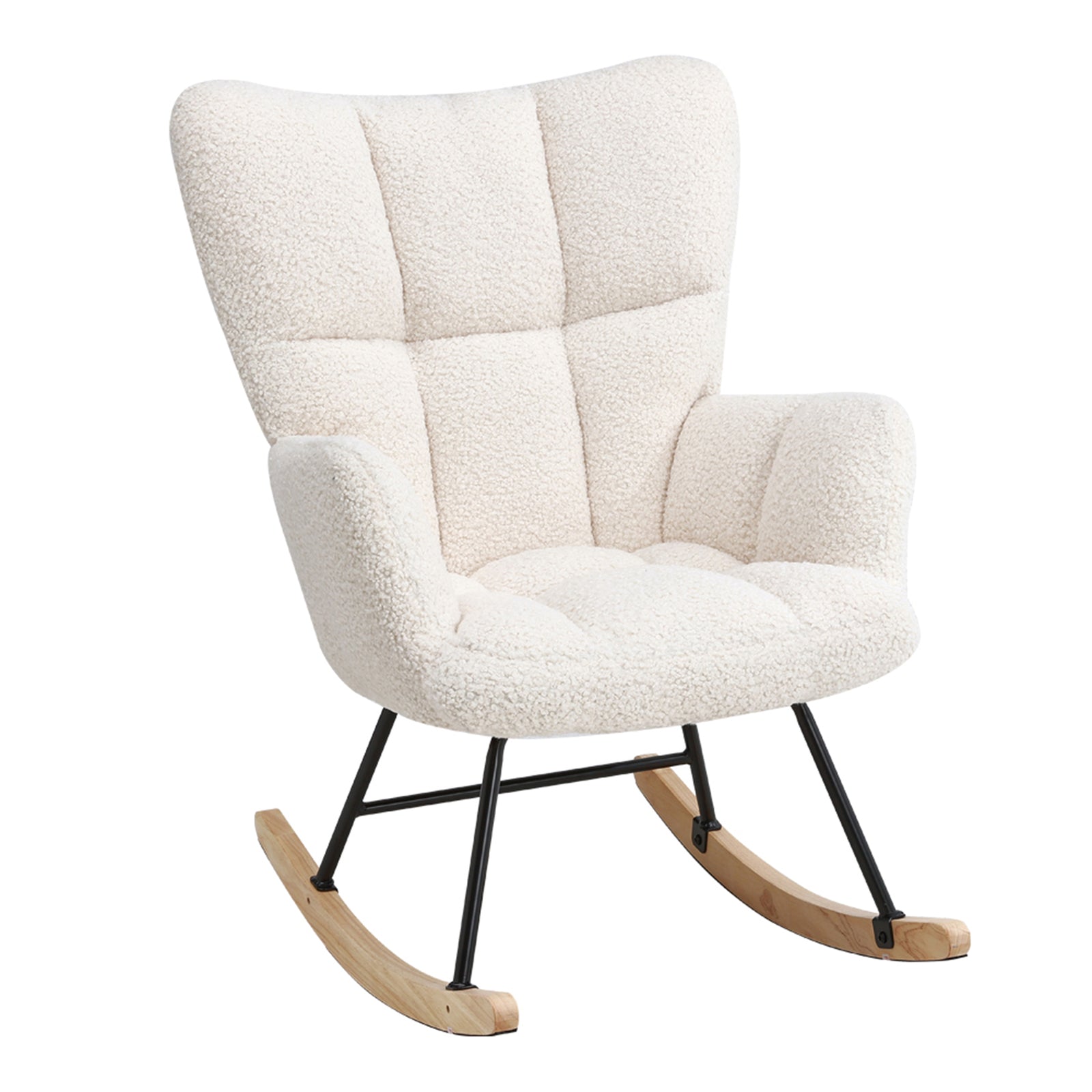 Breeins Modern Rocking Chair With High Backrest