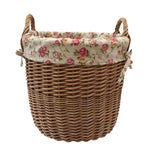Light Steamed Garden Rose Cotton Lined Laundry Bins | Small | Pink