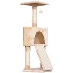 Corner Cat Tree Tower For Indoor Cats With Scratching Post, Condo | Beige