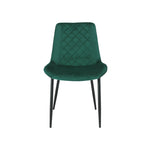 San Diego Marble Top Dining Table With Amelia Velvet Chairs | Green