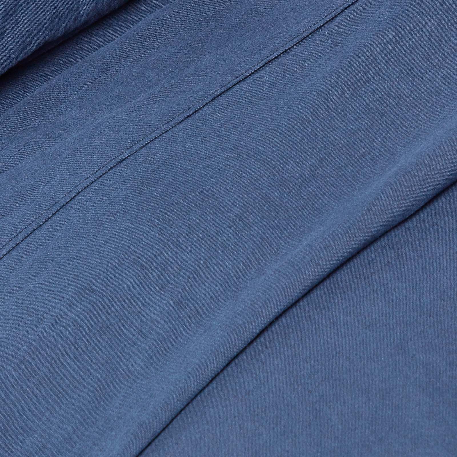 Luxury Linen Flat Sheet | Single | Navy Blue