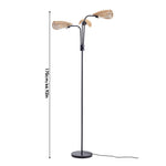 Breeins Paper Rope String-wrapped Lampshade 3-light Floor Lamp