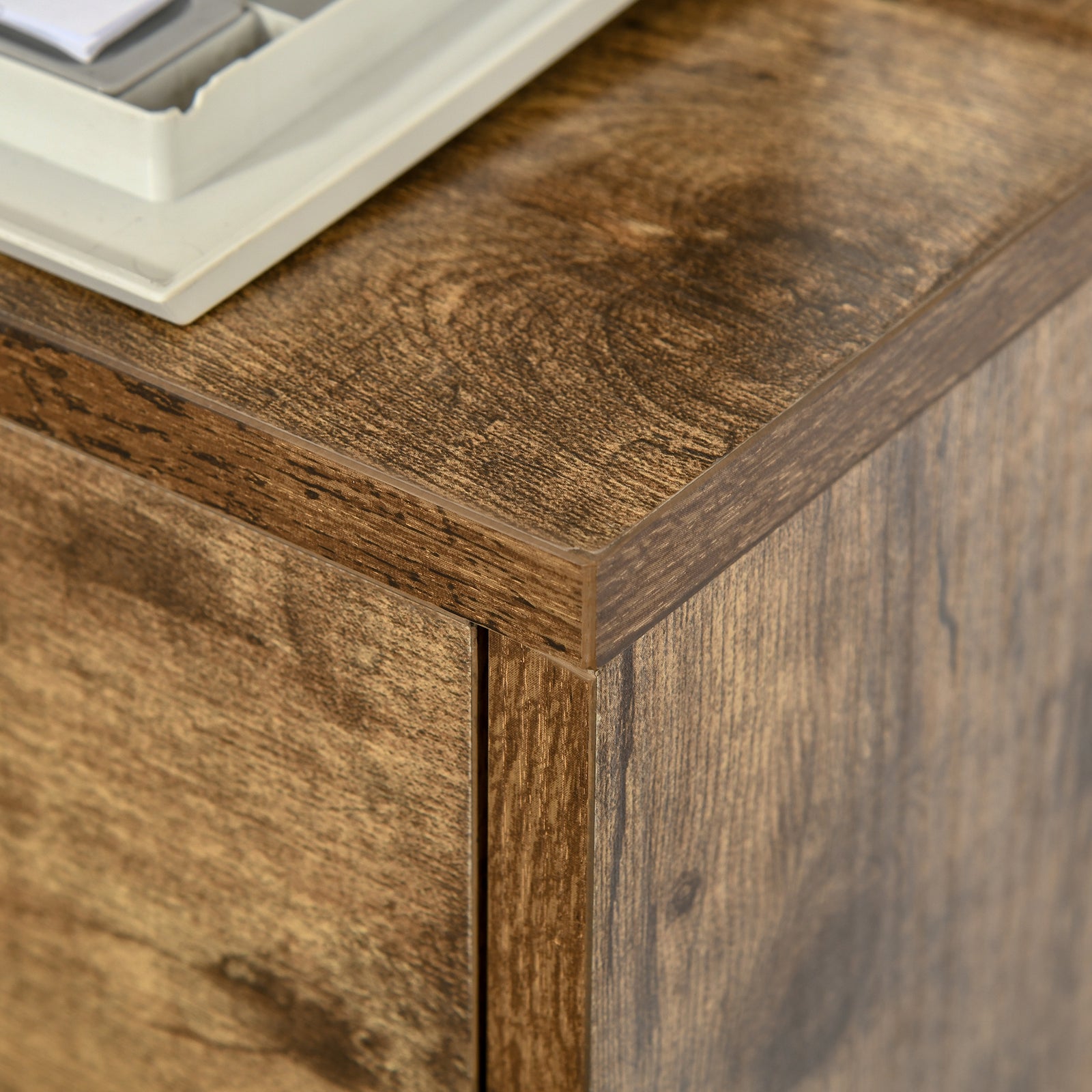 Mobile File Cabinet With 3 Drawers Under Desk | One Size | Brown