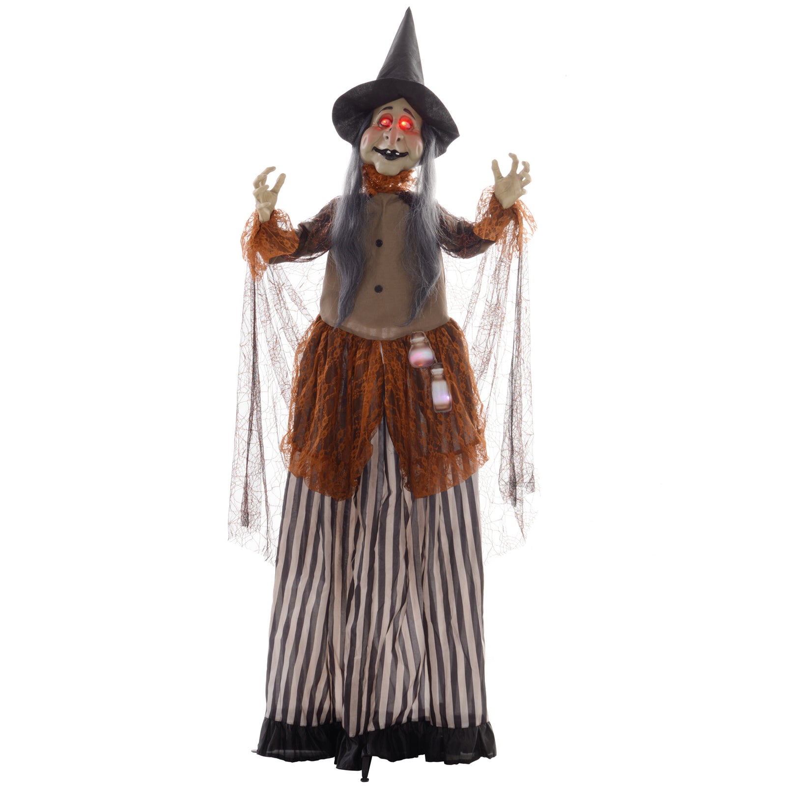 Outdoor Halloween Animatronic With Sound Activated, Light Up Eyes