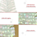 Pre-lit Artificial Christmas Tree Fibre Optic Xmas Decoration | 5ft | White