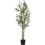 HOMCOM Decorative Artificial Plant, Silk Olive Tree