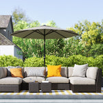 2.6m Patio Umbrella With Tilt Crank | Light Grey