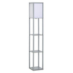 Floor Lamp Reading Lamp With 3-tier Storage Shelf Acrylic | One Size | Gray