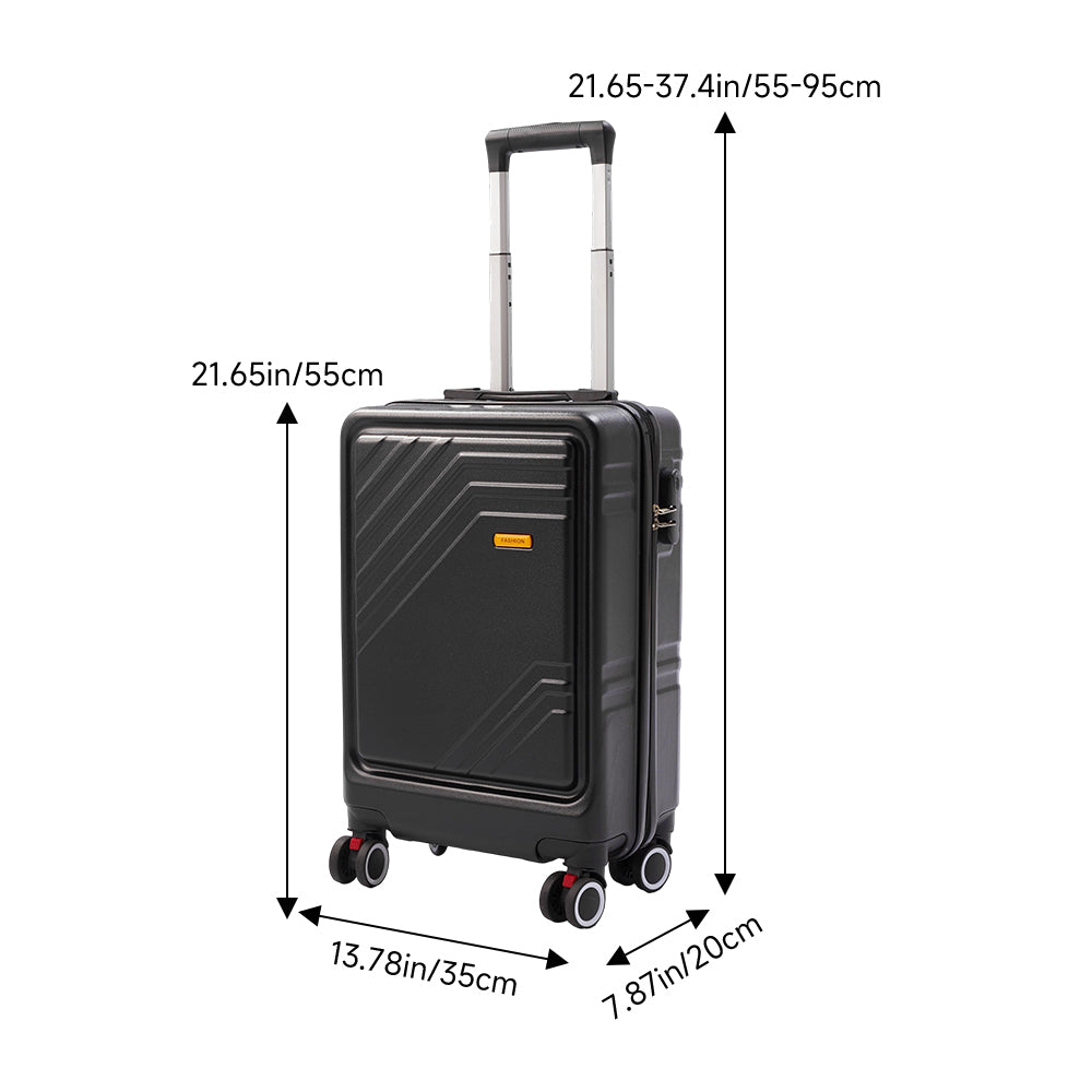 20"suitcase With Combination Lock | Black