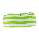 Striped Pleated Round Floor Cushion | 40cm x 40cm | Green