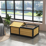 Wooden Tortoise House, Small Pet Reptile With Hide Shelter Den And Run | Yellow