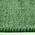 Plain Chenille 100% Cotton  Rug With Natural Trim | 200cm | Dark Olive