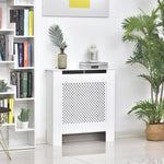 Radiator Cover Heating Cabinet Solid Mdf White | Small | White