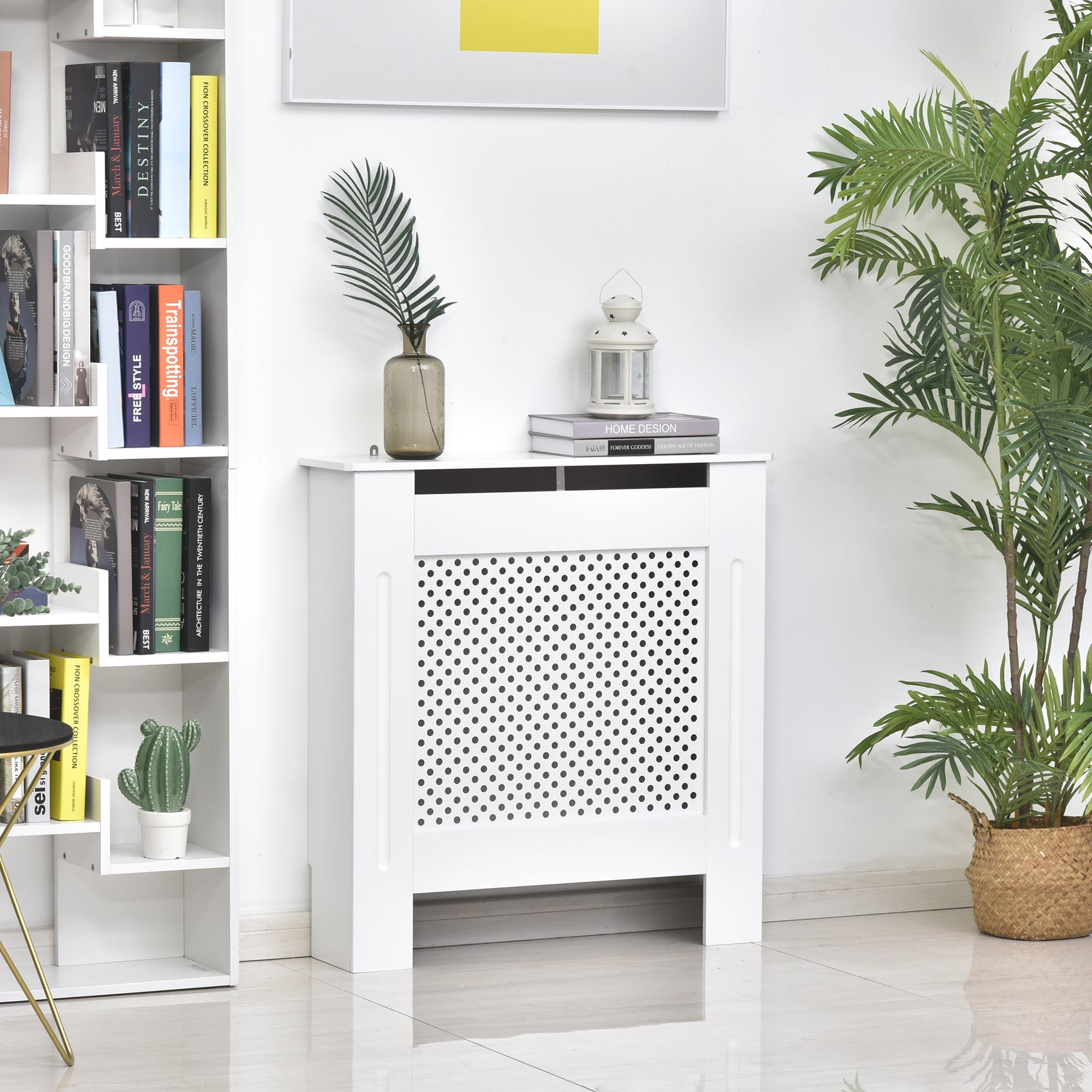 Radiator Cover Heating Cabinet Solid Mdf White | Small | White