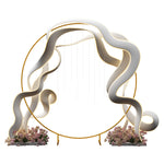 Wedding Arch Round Backdrop Stand For Birthday Party | 222cm | Gold