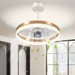 Ceiling Fan Light With 3 Colour, Timer, Reversible, Remote | One Size | Gold