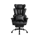 Ergonomic High-back Office Chair With Footrest, Reclining Backrest, Adjustable Height | Black