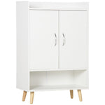 Modern Shoe Cabinet Storage Organizer W/ Doors And Shelves