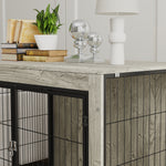 Dog Crate Furniture On Wheels, For Dogs | Gray