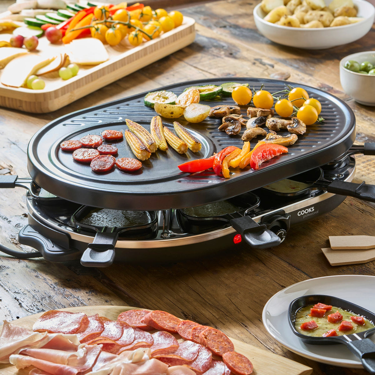 Electric Raclette Grill With Metal Plate