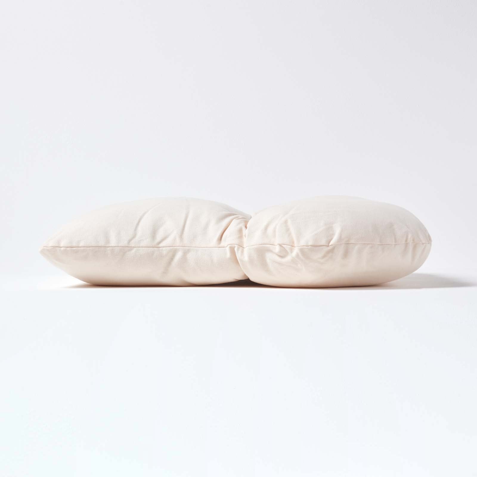 Cotton Back Support Thick Lumbar Cushion | Cream