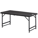 Folding Garden Table, Height Adjustable, Steel Frame