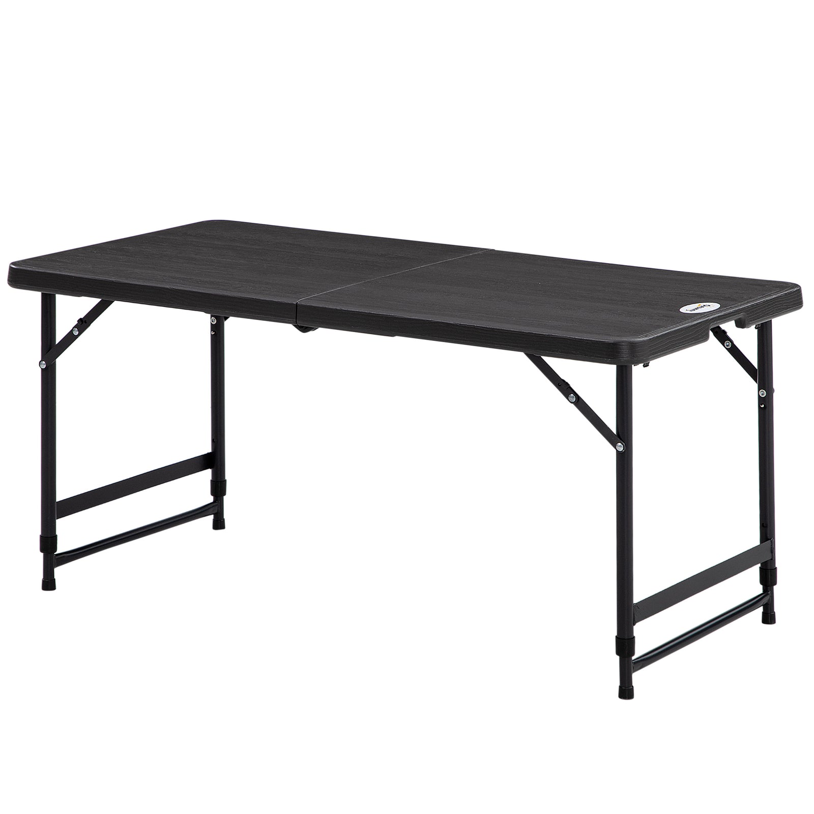Folding Garden Table, Height Adjustable, Steel Frame