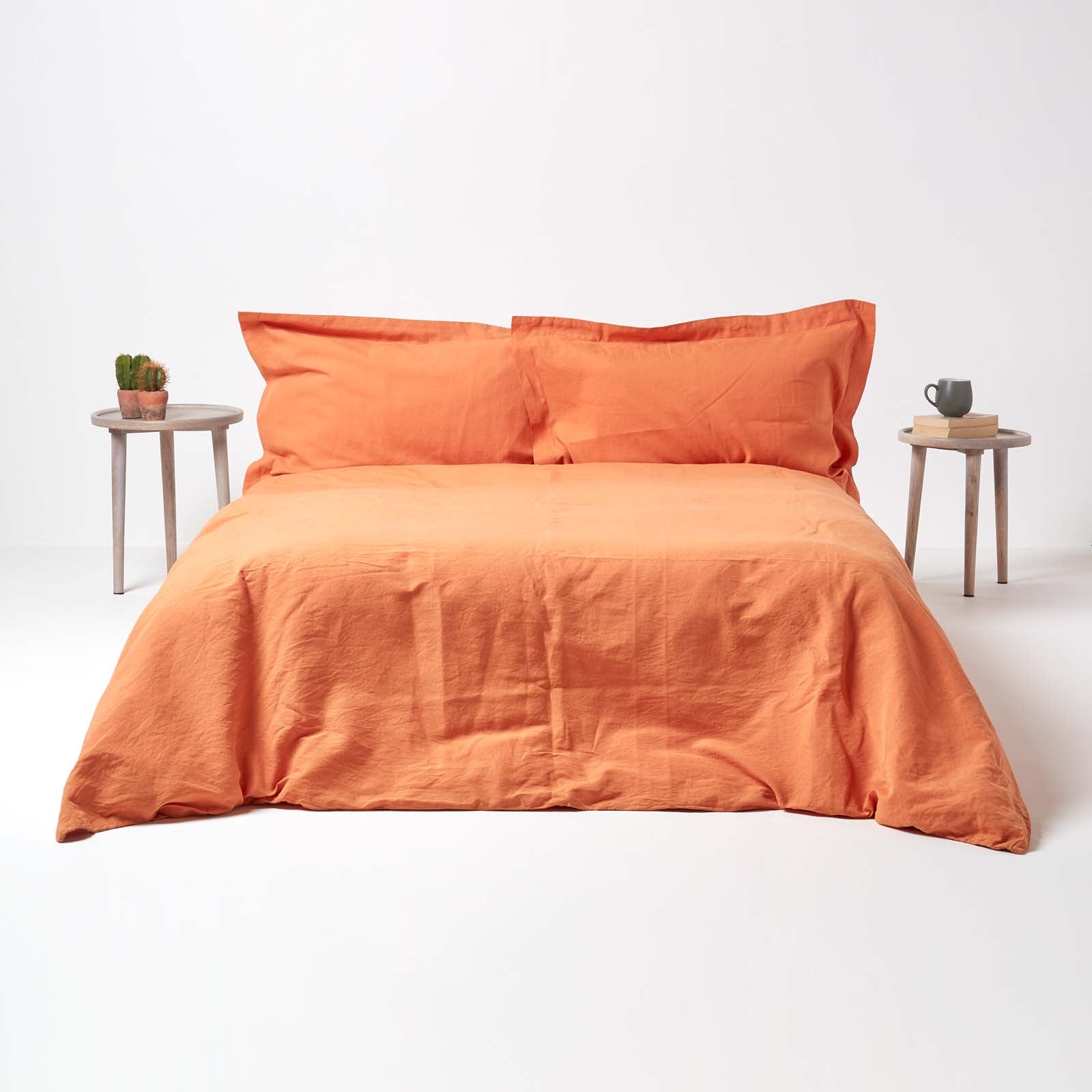 Linen Oxford Pillowcase | 48 x 74cm | Burnt Orange