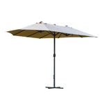 4.6m Double-sided Sun Umbrella W/ Base | Khaki