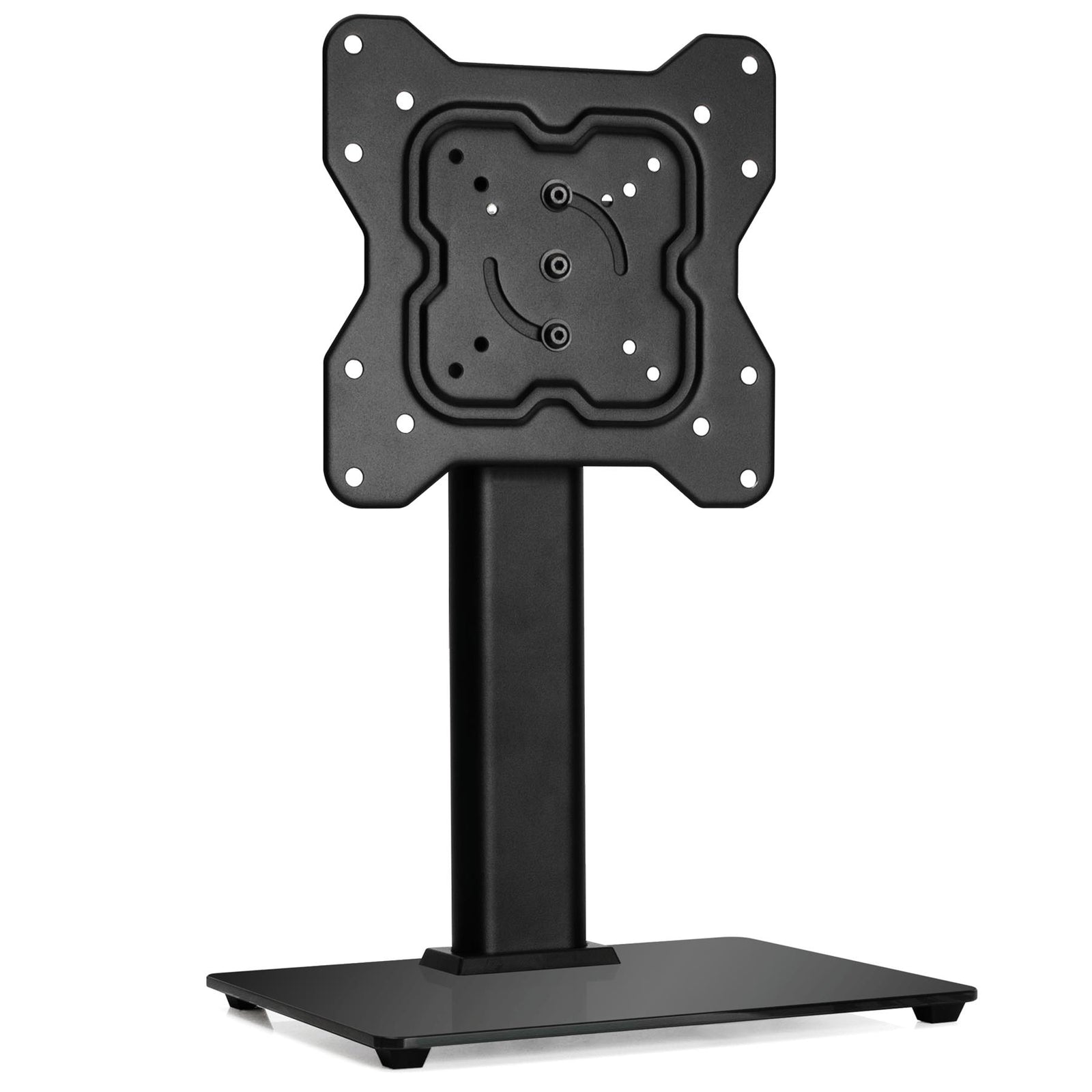 Universal Tv Stand 17 To 55 Inch Tvs, Swivel, Rotation & Height Adjustable, 20kg Load, Max Vesa 200x200mm Glass Base