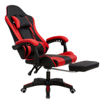 Rgonomic Gaming Chair With Adjustable Height & Backrest Office Computer Chair With Footrest And Pillow | Red