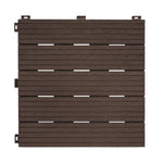 Cosmpolitan Eco Interlocking 30x30cm Decking Tiles | Set of 10 | Coffee