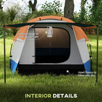 2-3 Man Camping Tunnel Tent With Bedroom And Living Room | Orange