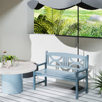 Wooden 2-seater Garden Bench, Grey